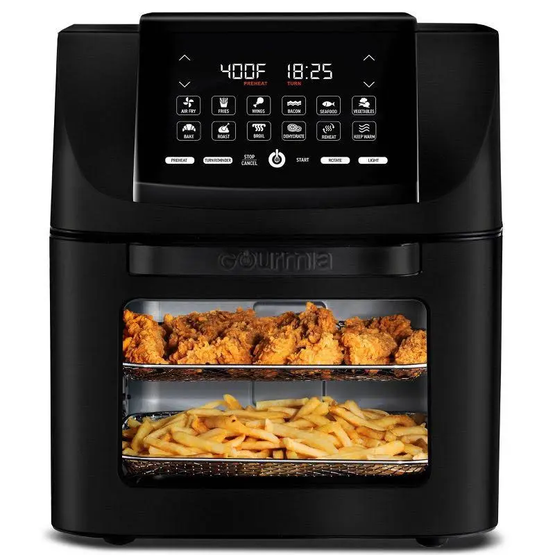 Gourmia 14-Quart All-in-One Digital Appliance: Air Fryer, Convection Oven, Rotisserie & Dehydrator