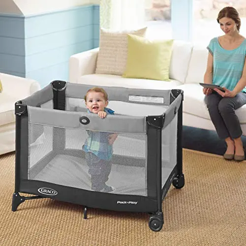 Graco Pack 'n Play On the Go Playard – Lightweight Foldable Infant Playpen with Carry Bag and Kagen Design