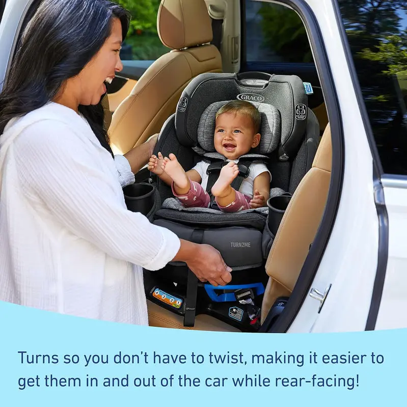 Graco Turn2Me 3-in-1 Rotating Convertible Car Seat – Rear/Front Facing & Highback Booster