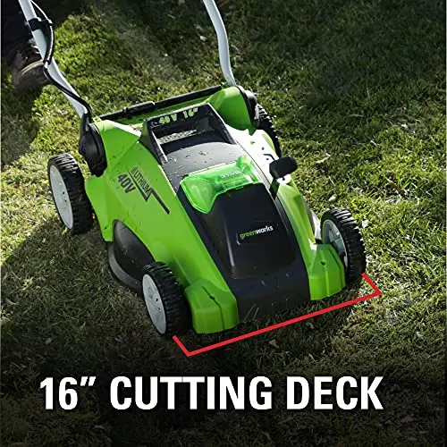 Greenworks 40V 16-Inch Cordless Lawn Mower – Includes 4.0Ah Battery & Charger