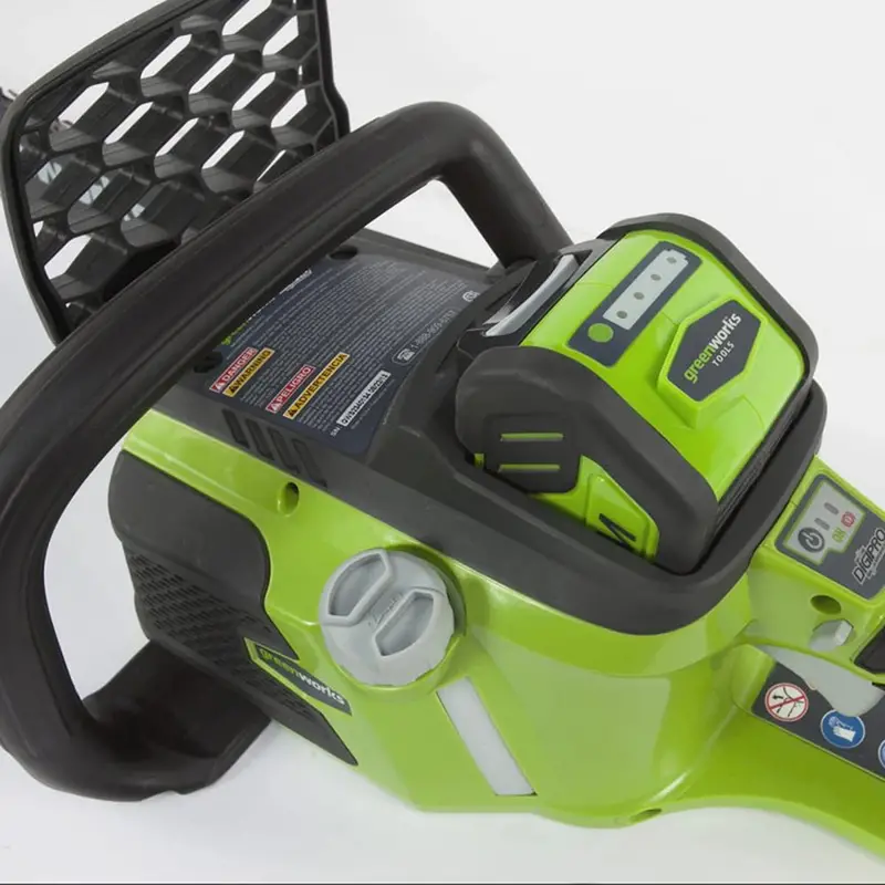 Greenworks 40V Cordless Brushless Chainsaw – 16-Inch Bar with 4.0 Ah Battery and Charger (Model 20312)