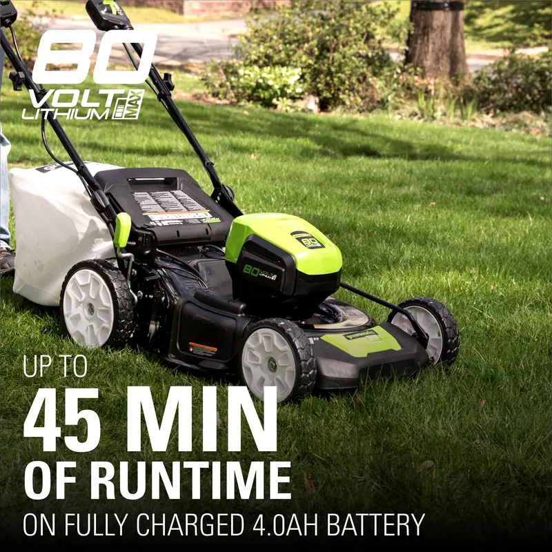Greenworks 80V Cordless Lawn Mower – 21-Inch Self-Propelled Brushless Model