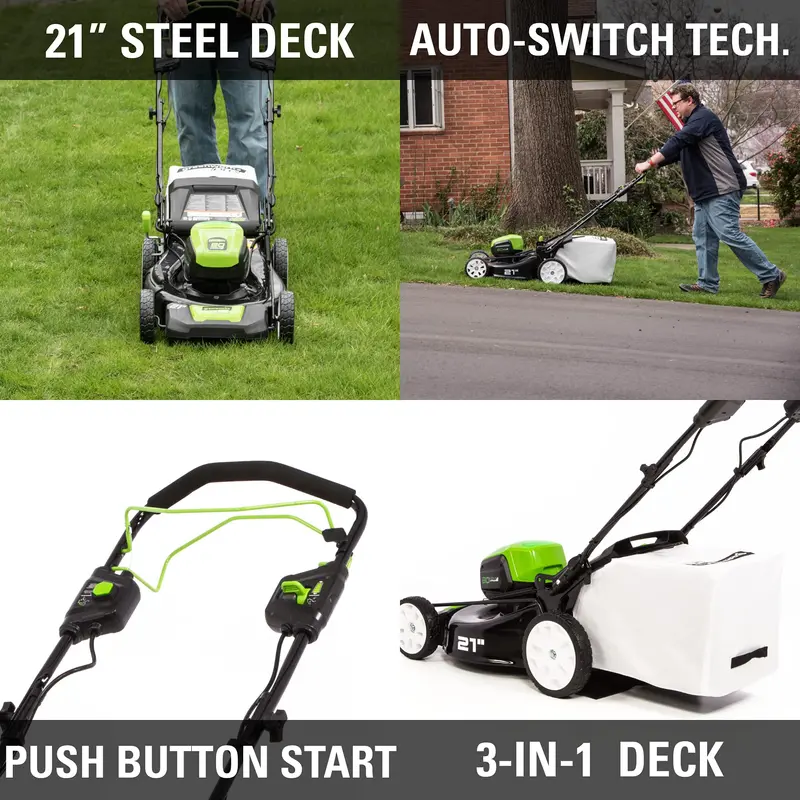 Greenworks 80V Cordless Lawn Mower – 21-Inch Self-Propelled Brushless Model