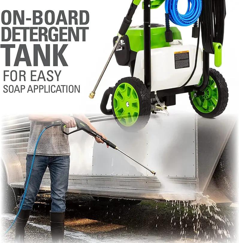 Greenworks GPW2300 Electric Pressure Washer – 2300 PSI Brushless Motor System with 2.3 GPM Flow Rate