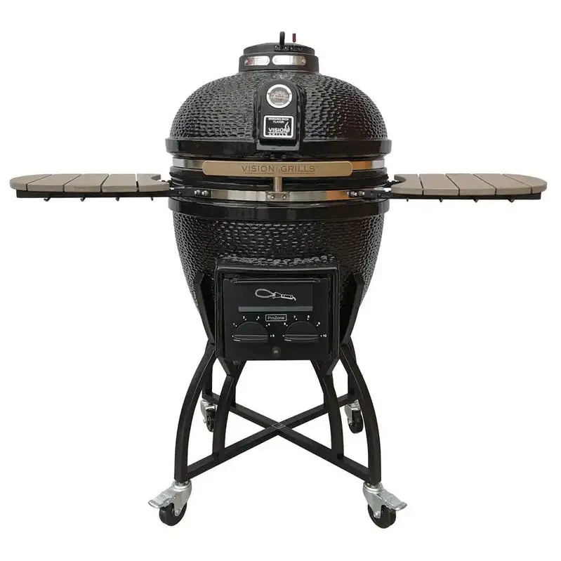 Grills Kamado Pro 22-Inch Ceramic Charcoal Grill with Protective Cover
