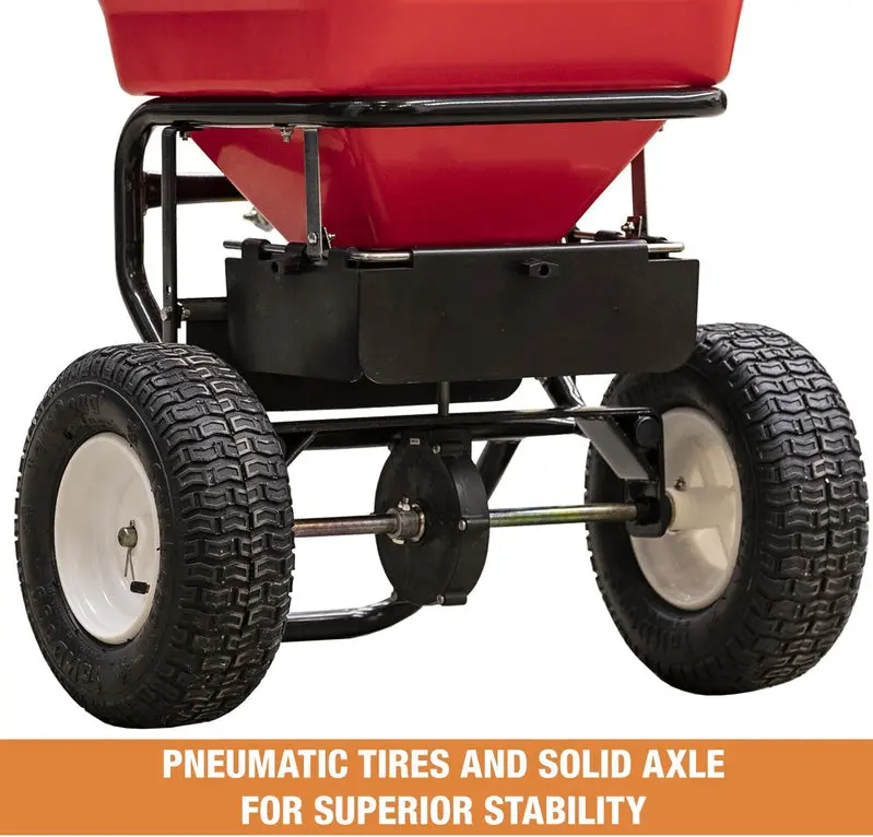 Grounds Keeper 3039632R Walk-Behind Spreader – 100-Lb Hopper for Seed, Salt, Fertilizer, and De-Icer