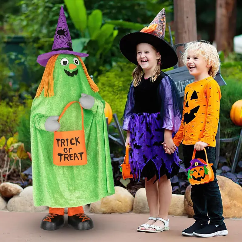 Halloween Porch Decoration Set – Glow-in-the-Dark Jack-O-Lantern Collection (4-Piece)