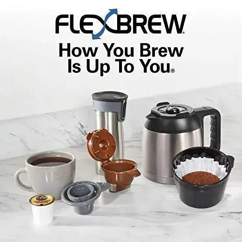 Hamilton Beach FlexBrew Thermal Coffee Maker — Dual-Brew (K-Cup® or Grounds), Programmable Timer