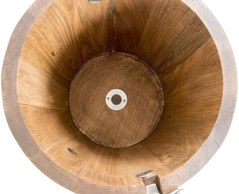 Hand-Cranked 6-Quart Wooden Ice Cream Maker – Traditional Homemade Frozen Dessert Maker