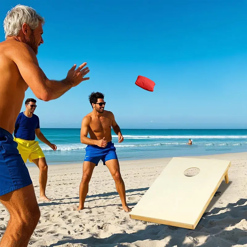 Handcrafted Solid Wood Cornhole Set—Includes Two Tournament-Ready Boards and Eight Premium Bean Bags 2