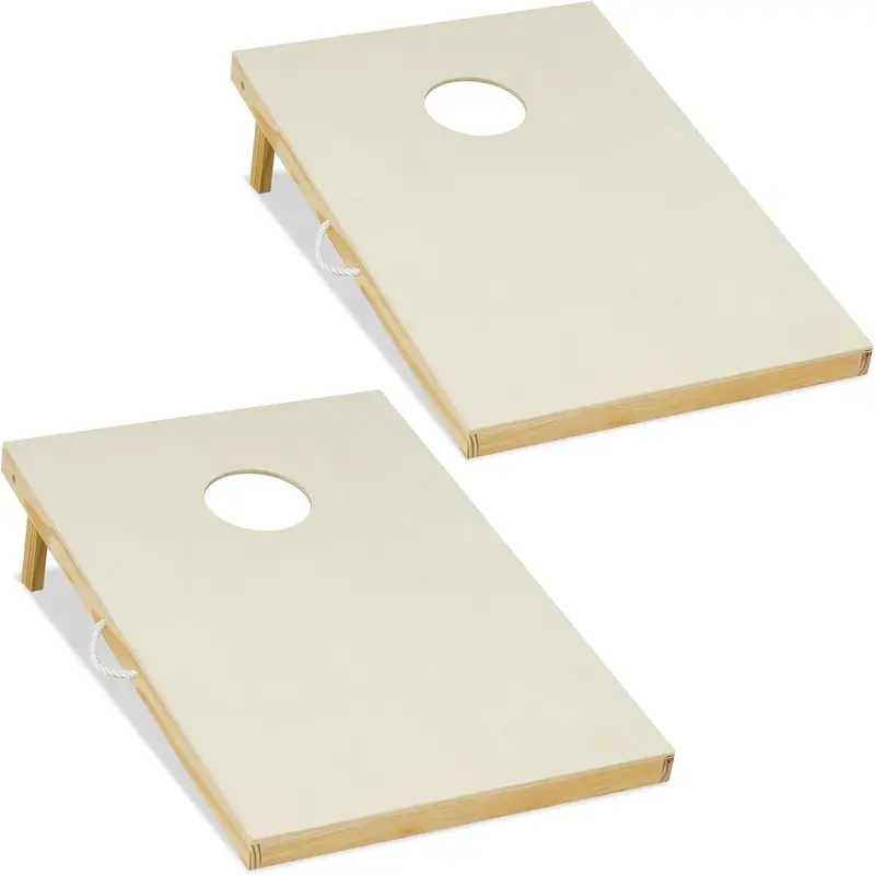 Handcrafted Solid Wood Cornhole Set—Includes Two Tournament-Ready Boards and Eight Premium Bean Bags