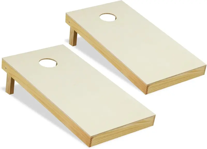 Handcrafted Solid Wood Cornhole Set—Includes Two Tournament-Ready Boards and Eight Premium Bean Bags