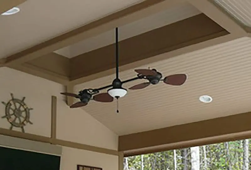 Harbor Breeze Twin Breeze II 74" Wet-Rated Outdoor Ceiling Fan – Rust-Resistant Bronze Finish