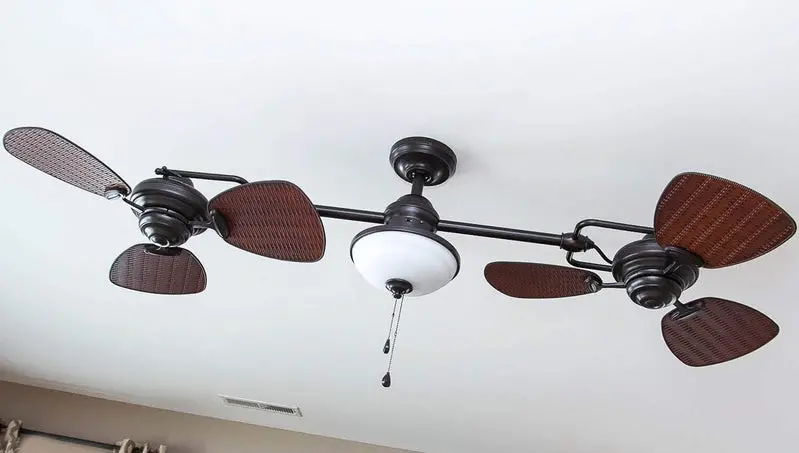 Harbor Breeze Twin Breeze II 74" Wet-Rated Outdoor Ceiling Fan – Rust-Resistant Bronze Finish