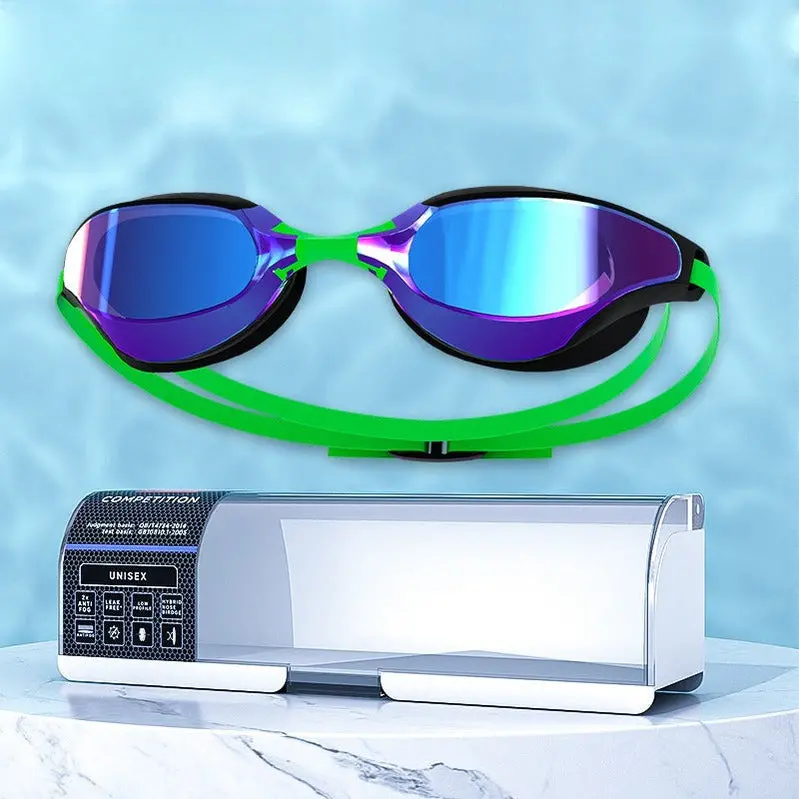 HD Anti-Fog Adult Swim Goggles – Wide-View Lenses with Vibrant Color-Coated Frames 2