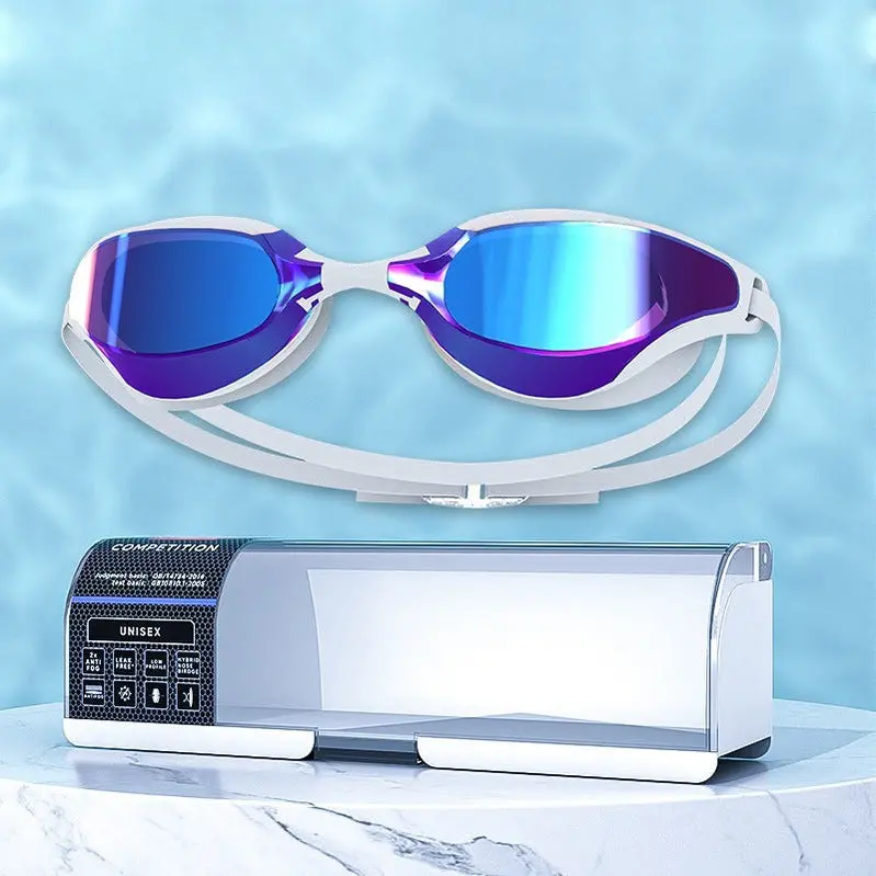 HD Anti-Fog Adult Swim Goggles – Wide-View Lenses with Vibrant Color-Coated Frames