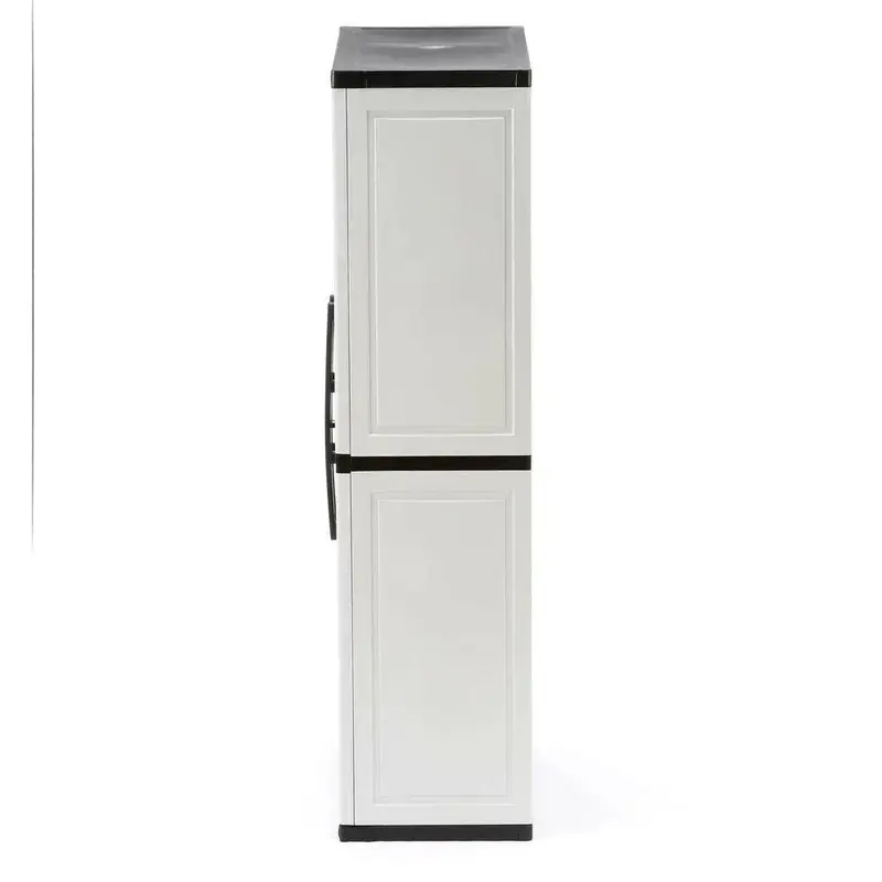 HDX Freestanding Garage Cabinet – Gray 35"W × 71"H × 18"D Unit with Lockable Doors & Adjustable Shelving