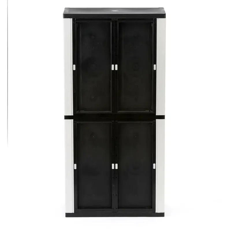 HDX Freestanding Garage Cabinet – Gray 35"W × 71"H × 18"D Unit with Lockable Doors & Adjustable Shelving