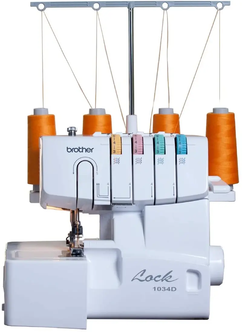 Heavy-Duty 1300 SPM Metal-Frame Serger – Overlock Machine with Trim Catcher and 3 Specialty Feet