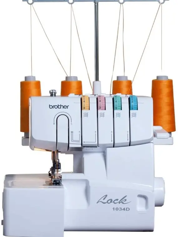 Heavy-Duty 1300 SPM Metal-Frame Serger – Overlock Machine with Trim Catcher and 3 Specialty Feet