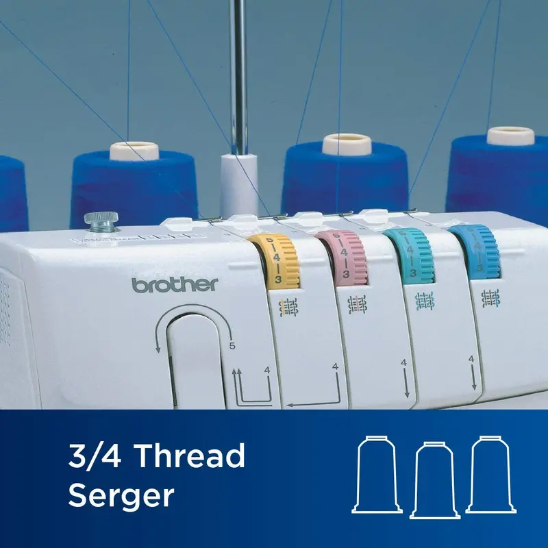 Heavy-Duty 1300 SPM Metal-Frame Serger – Overlock Machine with Trim Catcher and 3 Specialty Feet