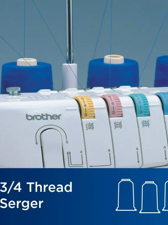 Heavy-Duty 1300 SPM Metal-Frame Serger – Overlock Machine with Trim Catcher and 3 Specialty Feet