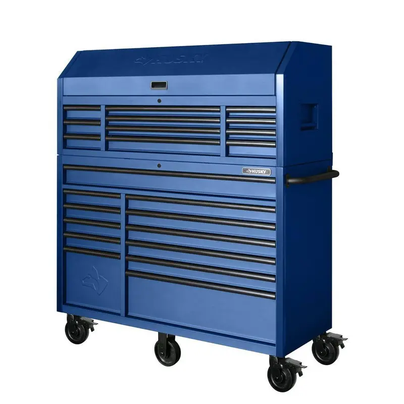 Heavy-Duty 23-Drawer Tool Trolley Cabinet – 56-Inch Wide Matte Blue Storage System (2025)