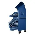 Heavy-Duty 23-Drawer Tool Trolley Cabinet – 56-Inch Wide Matte Blue Storage System (2025) 2