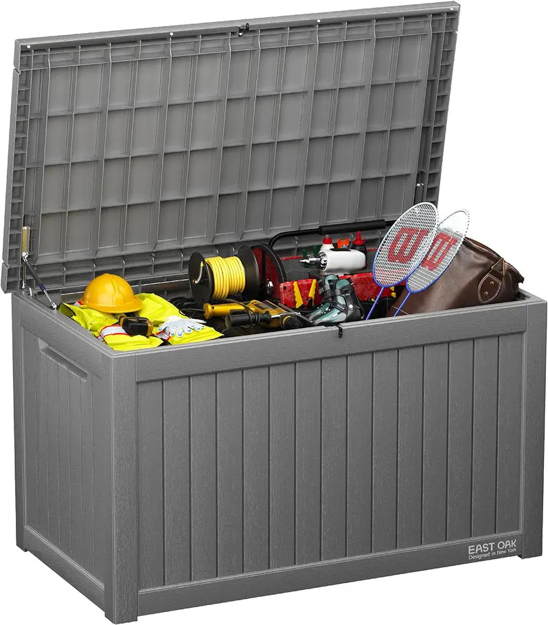 Heavy-Duty 230-Gallon Outdoor Storage Box with Padlock-Ready Design