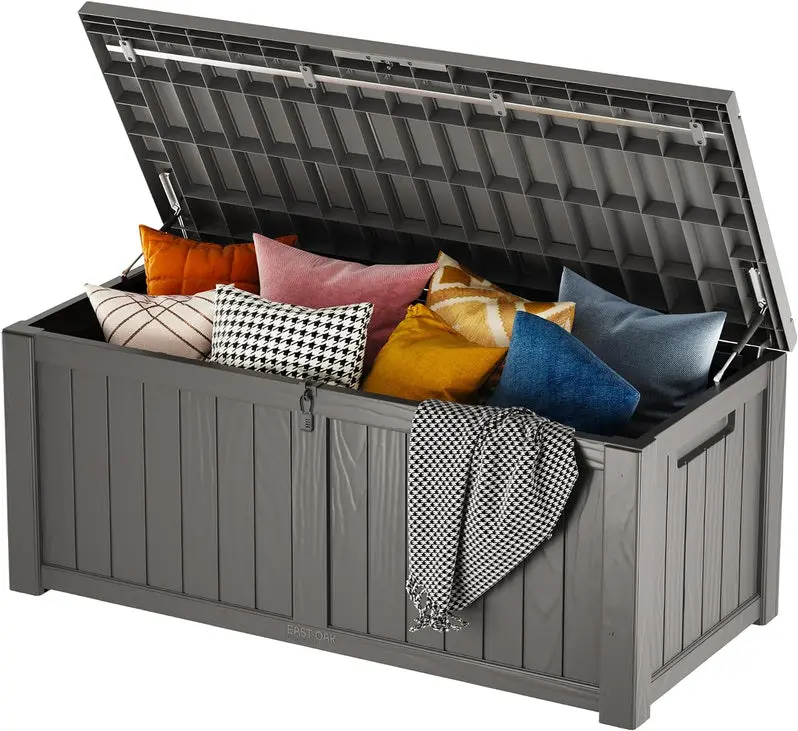 Heavy-Duty 230-Gallon Outdoor Storage Box with Padlock-Ready Design