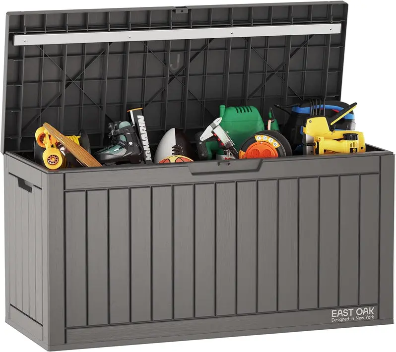 Heavy-Duty 230-Gallon Outdoor Storage Box with Padlock-Ready Design