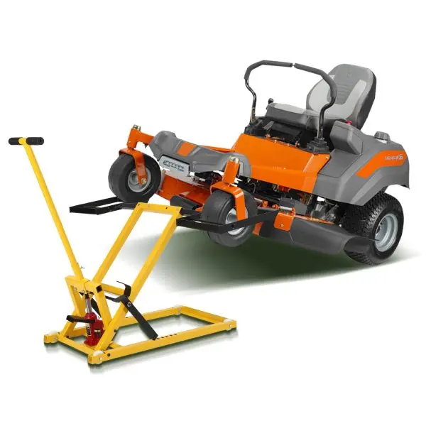 Heavy-Duty Hydraulic Lawn Mower Lift Stand – 26-Inch Lift Range, 500-LB Capacity, Steel Frame for Riding Mowers and ATVs