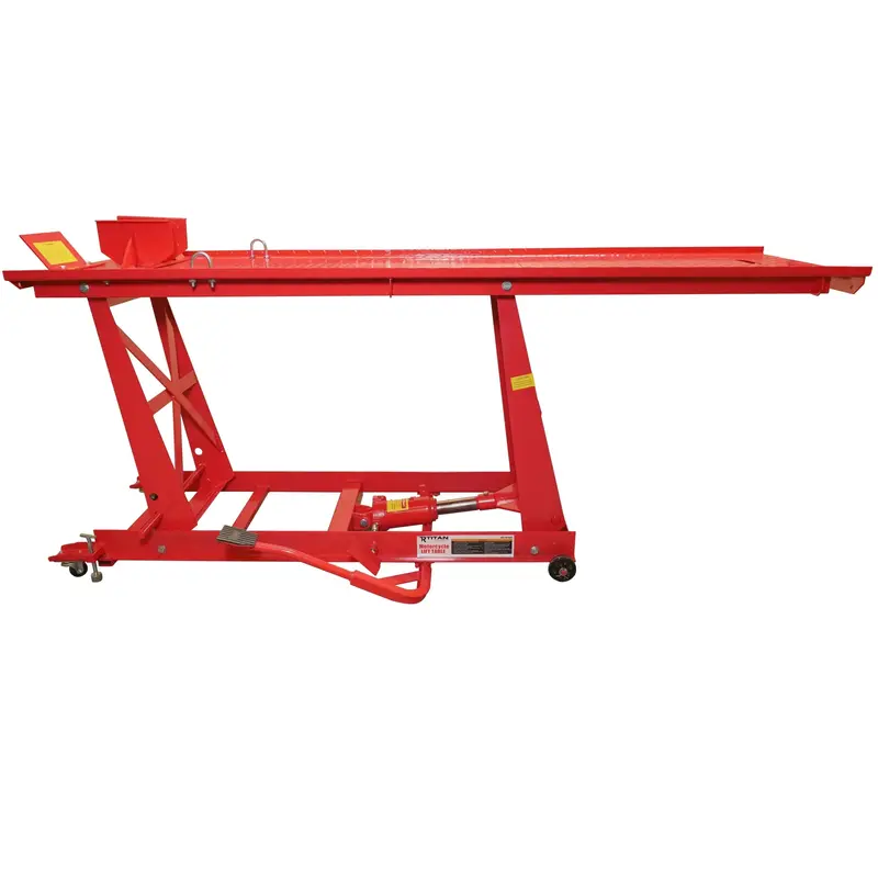 Heavy-Duty Hydraulic Motorcycle Lift – 1,000-Lb Capacity with Extended Platform