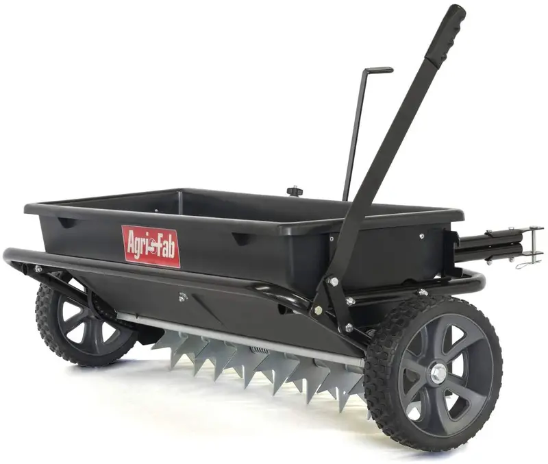 Heavy-Duty Tow-Behind Spiker/Seeder/Spreader – 100-Lb Capacity All-in-One Lawn & Garden Tool
