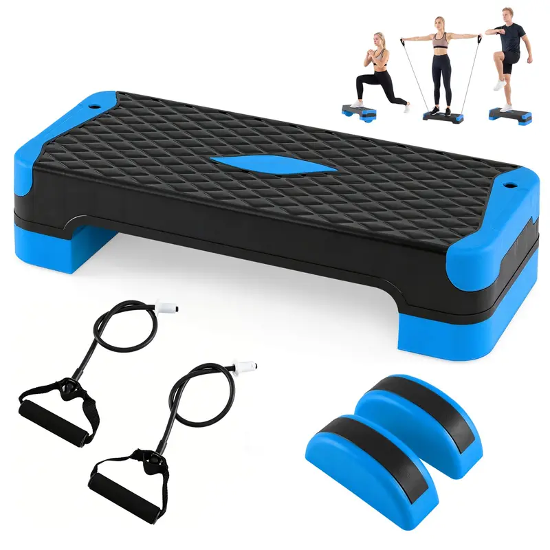 Heavy-Duty Triple-Height Aerobic Step Platform—Adjustable, Non-Slip, and Rated for 600 lbs