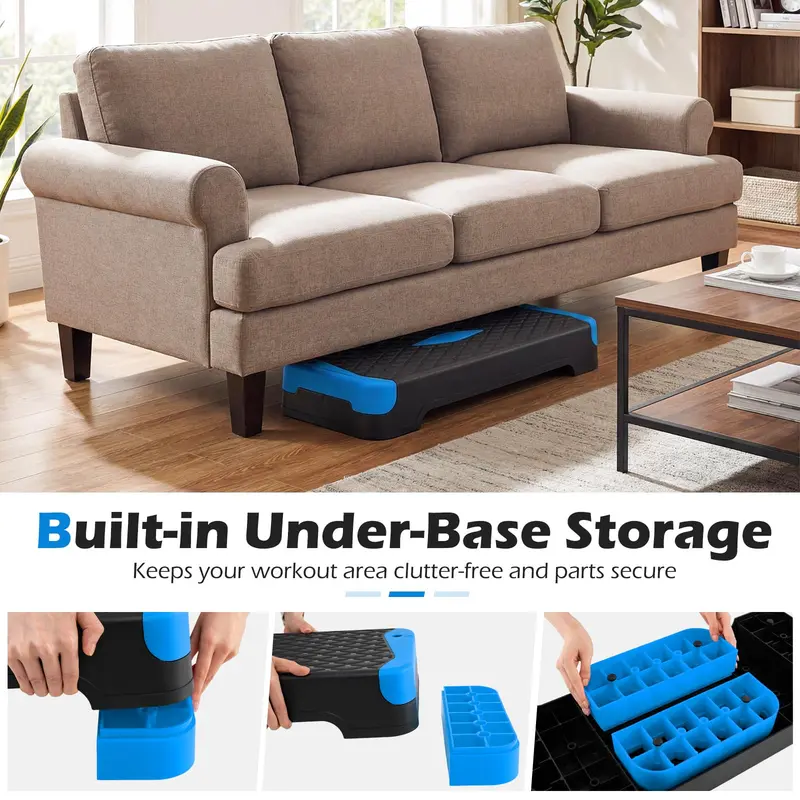 Heavy-Duty Triple-Height Aerobic Step Platform—Adjustable, Non-Slip, and Rated for 600 lbs 2