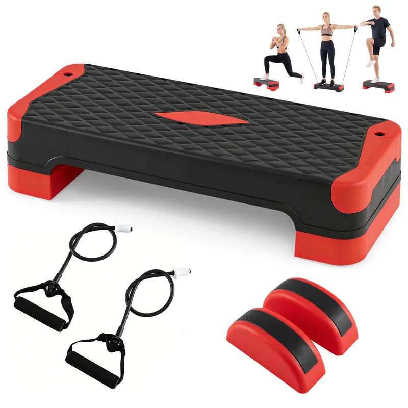 Heavy-Duty Triple-Height Aerobic Step Platform—Adjustable, Non-Slip, and Rated for 600 lbs
