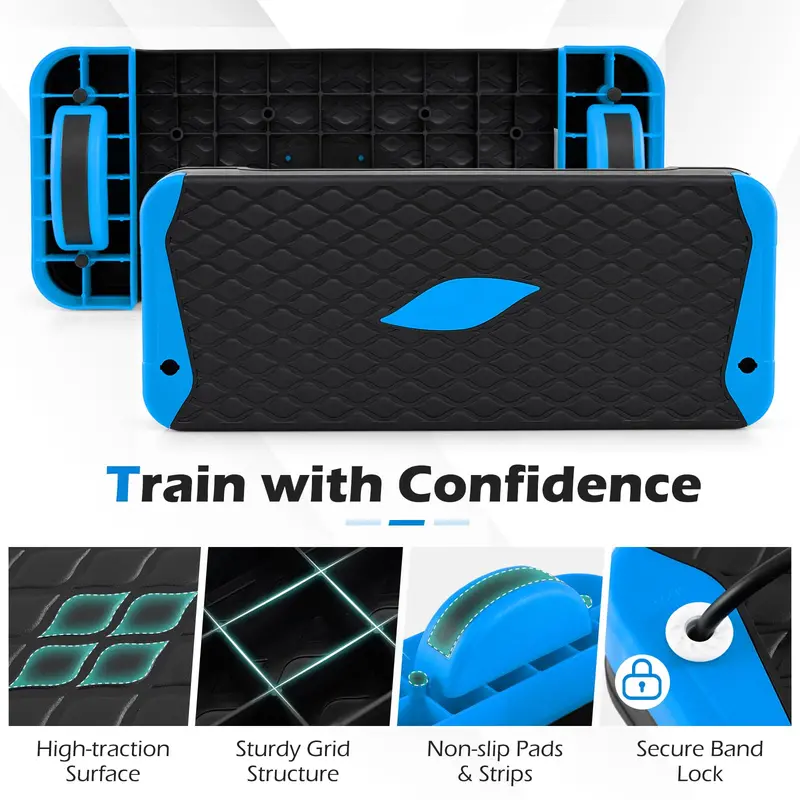 Heavy-Duty Triple-Height Aerobic Step Platform—Adjustable, Non-Slip, and Rated for 600 lbs
