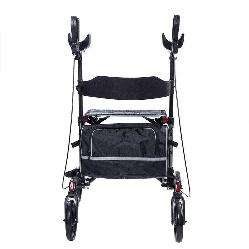 Heavy-Duty Upright Rollator Walker – Sturdy Standing Support Frame with Ergonomic Handles & Secure Braking