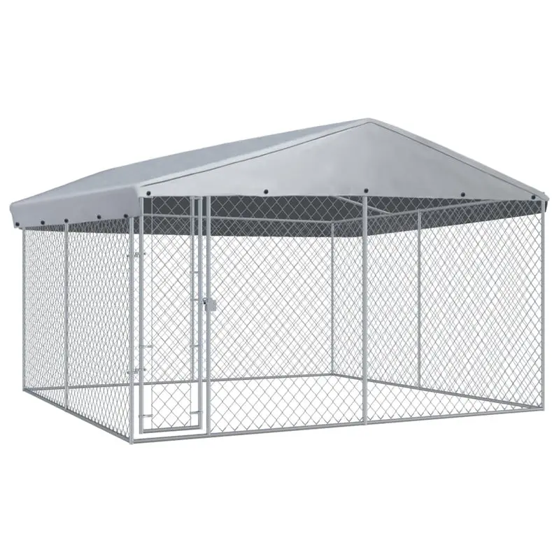 Heavy-Duty Weatherproof Outdoor Dog Kennel – 150.4 sq. ft. Fully Enclosed Run with Reinforced Roof