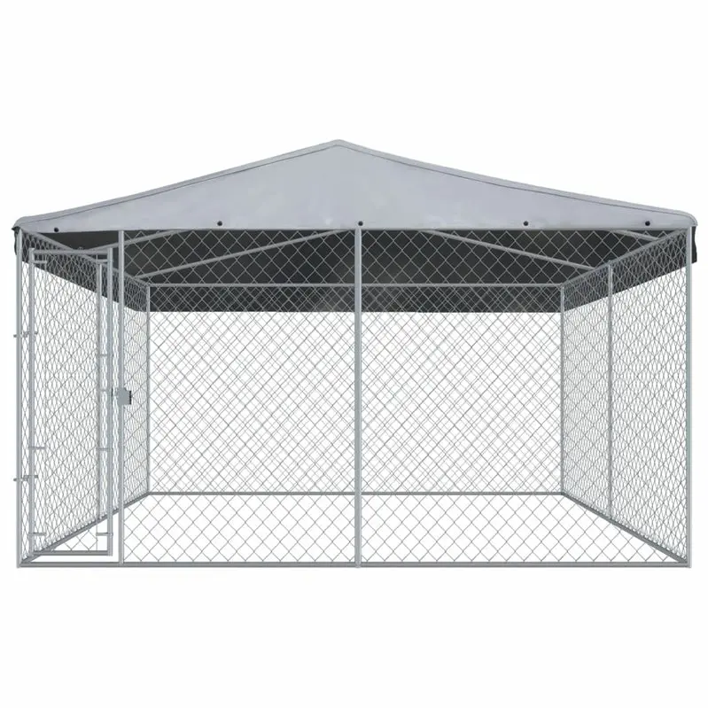 Heavy-Duty Weatherproof Outdoor Dog Kennel – 150.4 sq. ft. Fully Enclosed Run with Reinforced Roof