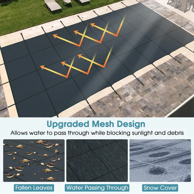 Heavy-Duty Winter Pool Cover for 40' × 20' In-Ground Pools — Reinforced for Seasonal Protection 2