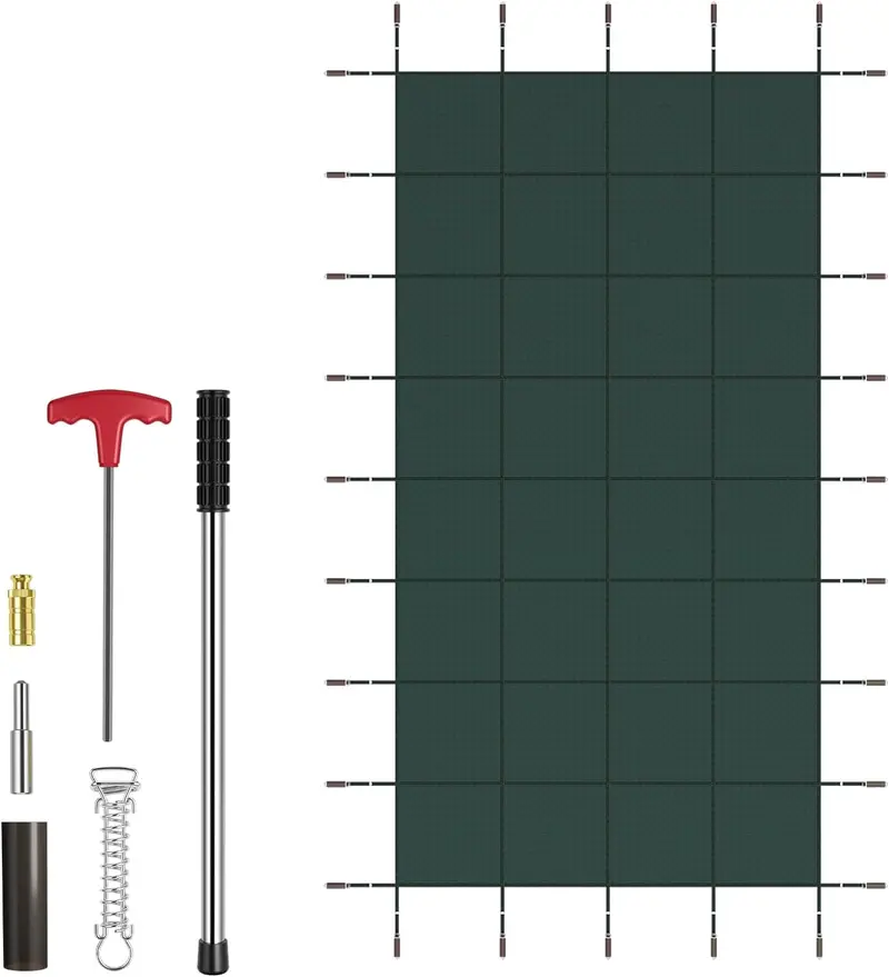 Heavy-Duty Winter Pool Cover for 40' × 20' In-Ground Pools — Reinforced for Seasonal Protection