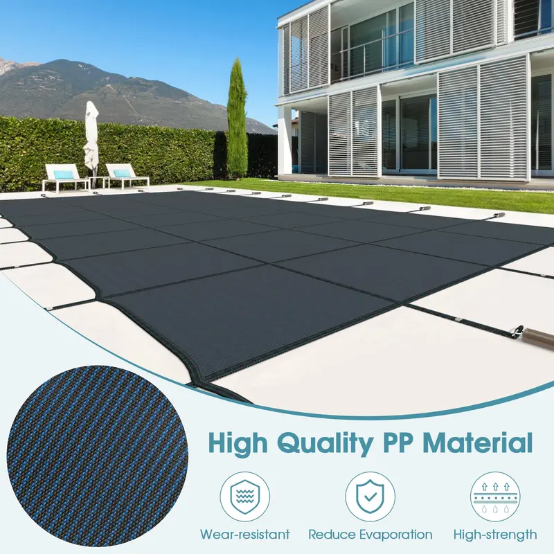 Heavy-Duty Winter Pool Cover for 40' × 20' In-Ground Pools — Reinforced for Seasonal Protection