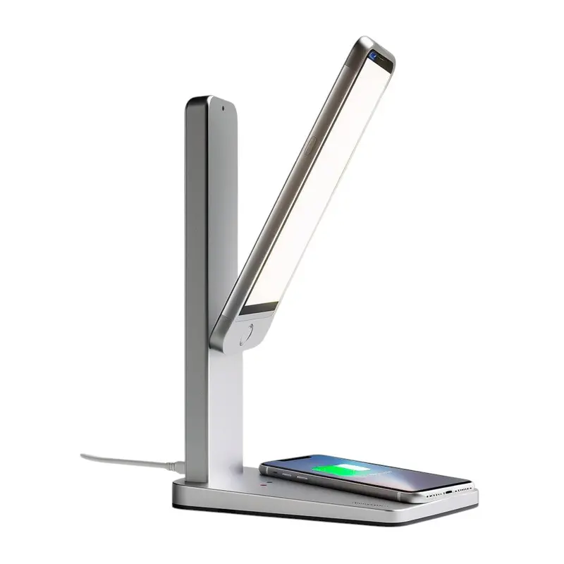 Helpox Adjustable 3-in-1 LED Desk Lamp with Integrated Qi Wireless Charging