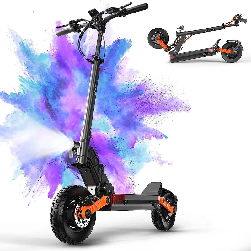 High-Performance Adult Electric Scooter – Hydraulic Disc Brakes, 37 MPH Top Speed, and All-Terrain Tire Capability