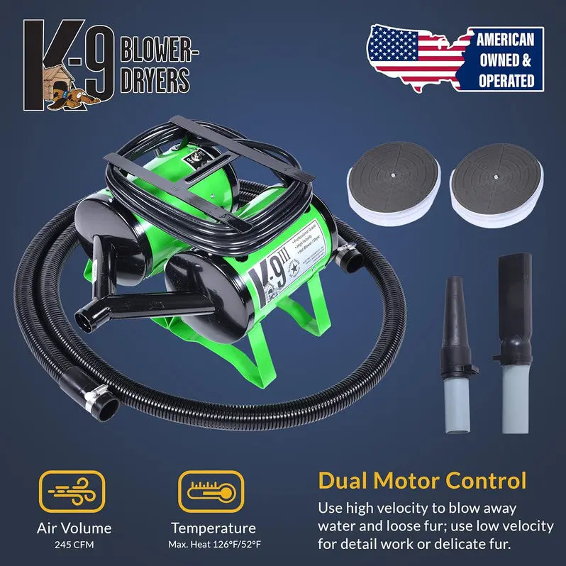 High-Performance Dog Blow Dryer – Heavy-Duty Home or Salon Force Dryer | Optimized Heat and Airflow for Efficient Drying