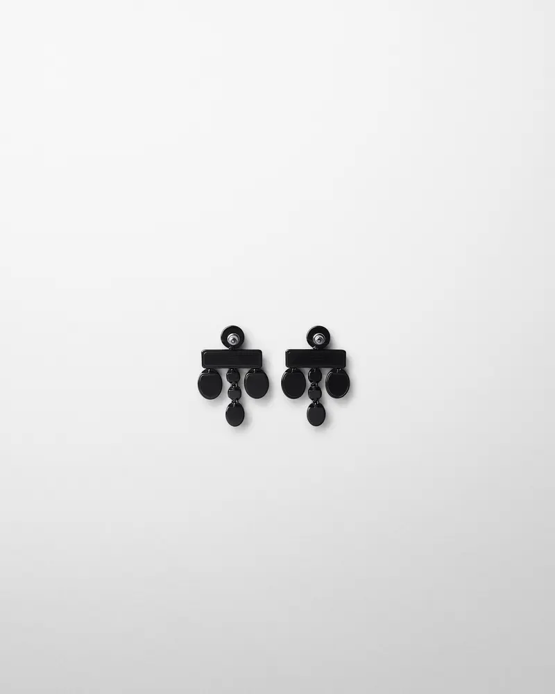 High-Shine Black Bronze Droplet Chandelier Earrings 2