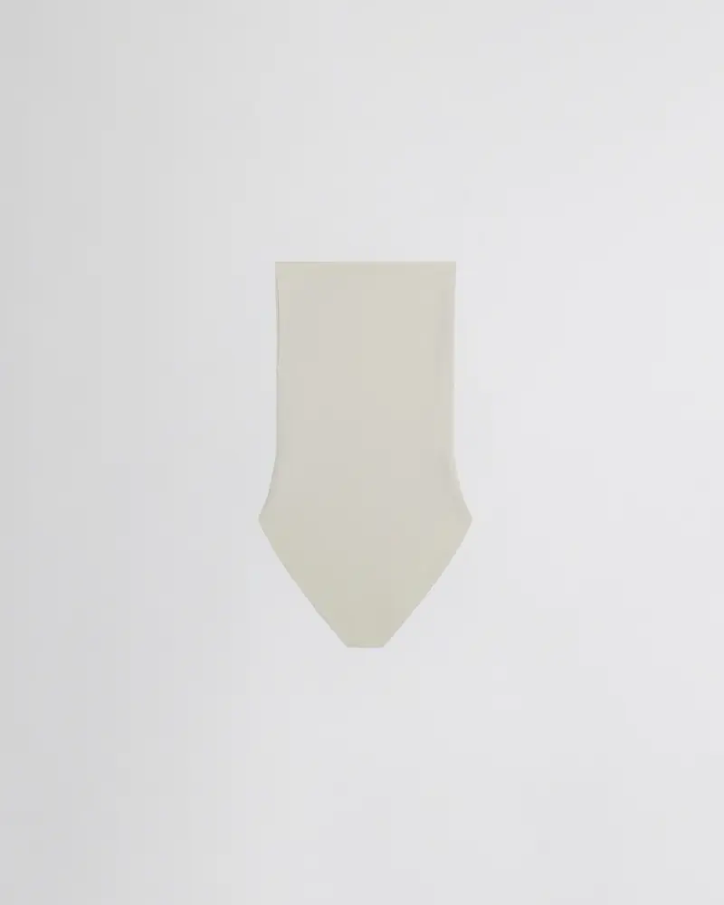 High-Waisted Fold-Down Bikini Bottom In Stucco Polyamide 2