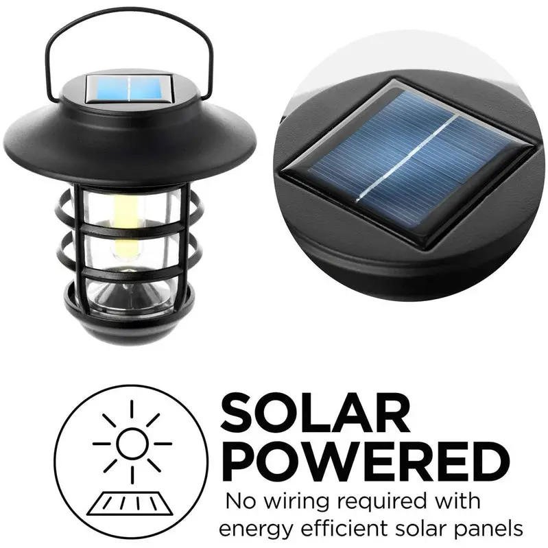 Home Zone Security Solar-Powered Outdoor Wall Lantern – Elegant Glass Design, Wire-Free Installation, Weather-Resistant